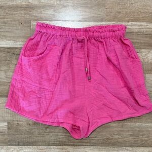 TALULAH High Waist Pink Women's Shorts